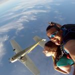 Marcus and Student in Freefall at Dallas Skydive Center!
