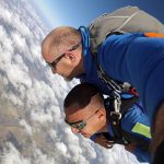 Rick and Student in Freefall at Dallas Skydive Center!