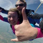 Matt and Student in Freefall at Dallas Skydive Center!