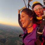 Krissy and Student at Sunset at Dallas Skydive Center!