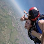 Luis and Student in Freefall at Dallas Skydive Center!
