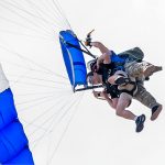 Luis and Student under parachute at Dallas Skydive Center!
