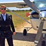 Tuxedo dressed student at Dallas Skydive Center!