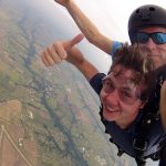 Adam and Student in Freefall at Dallas Skydive Center!