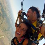 Didi and Student enjoying the canopy ride at Dallas Skydive Center!