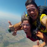 Didi and Student in Freefall at Dallas Skydive Center!