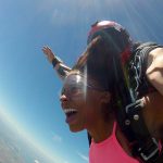 Luis and Student in Freefall at Dallas Skydive Center!