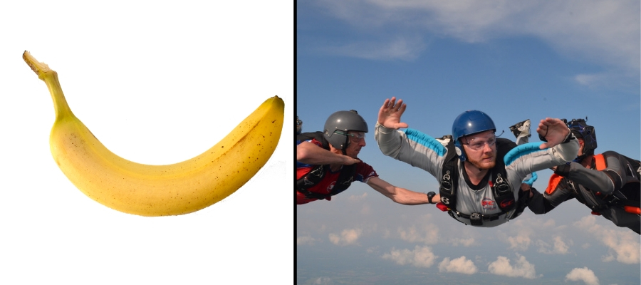 banana shape is arching